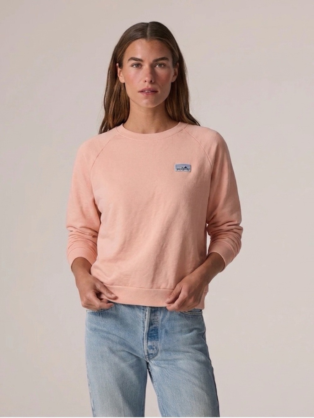 063 PATAGONIA Women's Regenerative Organic Cotton Essential Top - Pink, Large - Picture 1 of 8